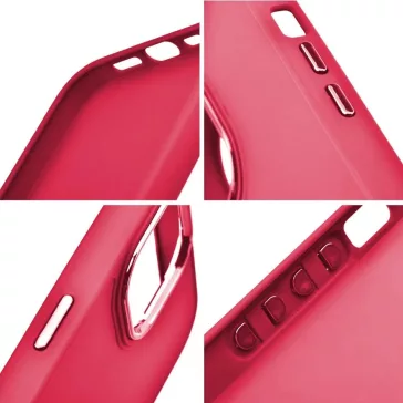   Samsung Galaxy A26 5G SM-A266B, Szilikon tok, közepesen ütésálló, fémhatású kamera keret, Frame Case, magenta