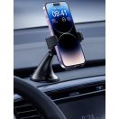 Autós tartó, Univerzális, szélvédőre vagy műszerfalra rögzíthető, 55 - 90 mm széles készülékig, tapadókorongos, 360°-ban forgatható, XO C120 , fekete