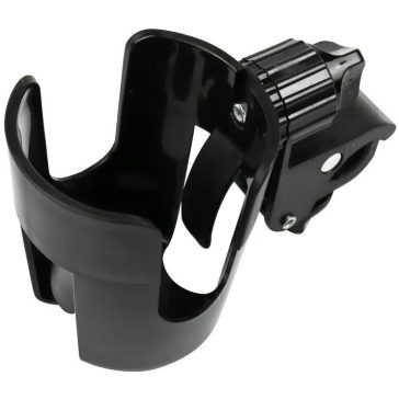   Univerzális, kerékpáros / biciklis / roller tartó, palack tartó, tartókonzollal, kormányra szerelhető, FSCGE-105, fekete
