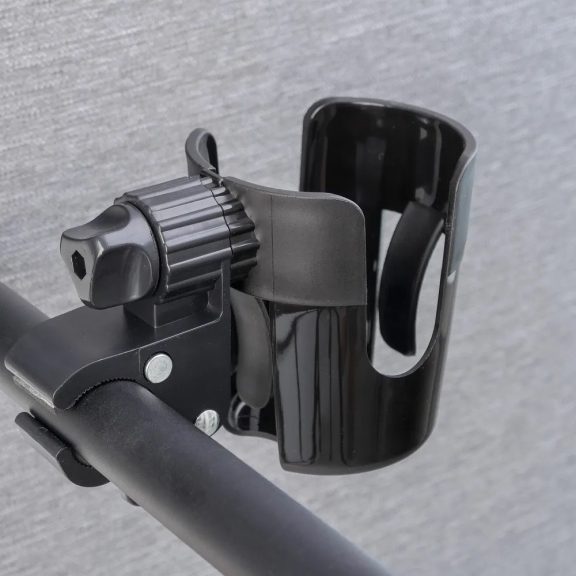 Univerzális, kerékpáros / biciklis / roller tartó, palack tartó, tartókonzollal, kormányra szerelhető, FSCGE-105, fekete