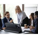 Apple iPhone 13 Pro Max, Oldalra nyíló tok, stand, kártyatartóval, RFID technológiával, Wooze CaseME, lila