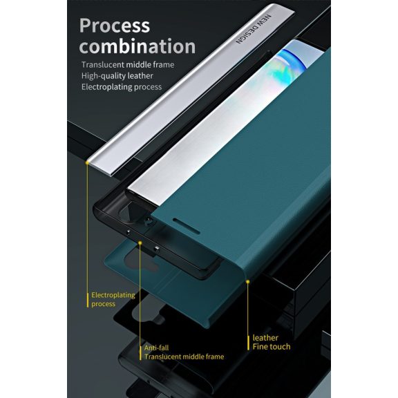 Xiaomi Redmi K70 / K70 Pro / Poco F6 Pro, Oldalra nyíló tok, stand, Wooze Silver Line, világosszürke