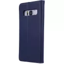 Samsung Galaxy A15 4G / A15 5G SM-A155F / A156B, Oldalra nyíló tok, valódi bőrtok, stand, Smart Pro, sötétkék