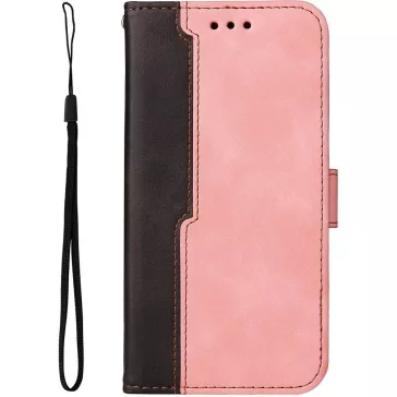   Xiaomi Redmi Turbo 3 / Poco F6, Oldalra nyíló tok, stand, kártyatartóval, kézpánttal, Wooze Colour Wallet, rózsaszín