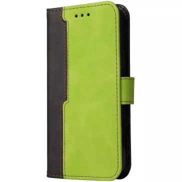   Xiaomi Redmi Turbo 3 / Poco F6, Oldalra nyíló tok, stand, kártyatartóval, kézpánttal, Wooze Colour Wallet, zöld