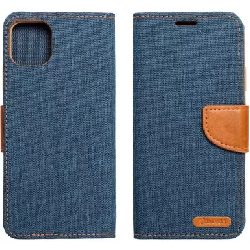   Samsung Galaxy A25 5G SM-A256B, Oldalra nyíló tok, stand, Canvas Book, sötétkék