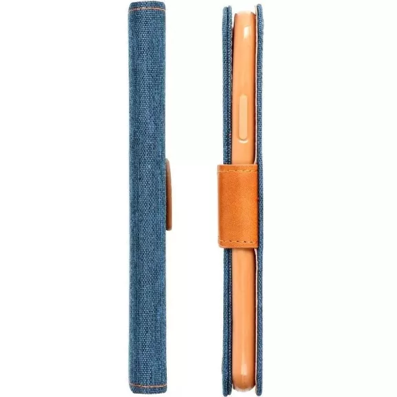 Samsung Galaxy A25 5G SM-A256B, Oldalra nyíló tok, stand, Canvas Book, sötétkék