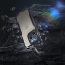 Apple iPhone 17 Pro, Szilikon tok, közepesen ütésálló, légpárnás sarok, akril hátlap, Anti-Drop Case, átlátszó/fekete