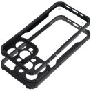 Apple iPhone 17 Pro Max, Szilikon tok, közepesen ütésálló, légpárnás sarok, akril hátlap, Anti-Drop Case, átlátszó/fekete