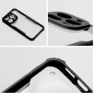 Apple iPhone 17 Pro Max, Szilikon tok, közepesen ütésálló, légpárnás sarok, akril hátlap, Anti-Drop Case, átlátszó/fekete