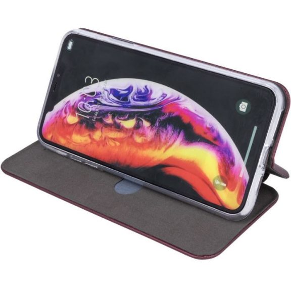 Apple iPhone Air (2025), Oldalra nyíló tok, stand, Forcell Elegance, bordó