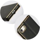 Apple iPhone 17 Pro Max, Oldalra nyíló tok, stand, Luna Book, fekete