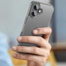 Apple iPhone 17, Műanyag hátlap védőtok + szilikon keret, FlexAir Hybrid, átlátszó