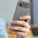 Apple iPhone Air (2025), Műanyag hátlap védőtok + szilikon keret, FlexAir Hybrid, átlátszó