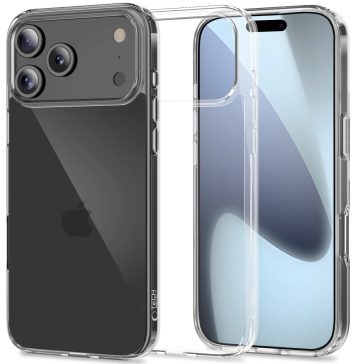   Apple iPhone 17 Pro, Műanyag hátlap védőtok + szilikon keret, FlexAir Hybrid, átlátszó