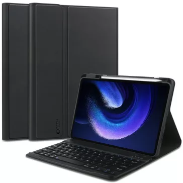   Xiaomi Pad 6 (11.0) / Pad 6 Pro (11.0), Bluetooth billentyűzetes mappa tok, érintőceruza tartó,  fekete
