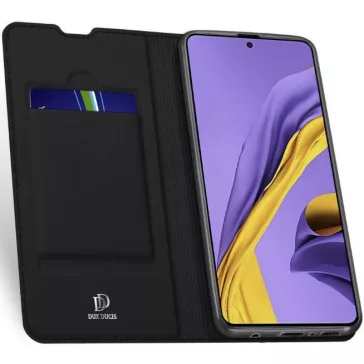   Samsung Galaxy A15 4G / A15 5G SM-A155F / A156B, Oldalra nyíló tok, stand, Dux Ducis, fekete