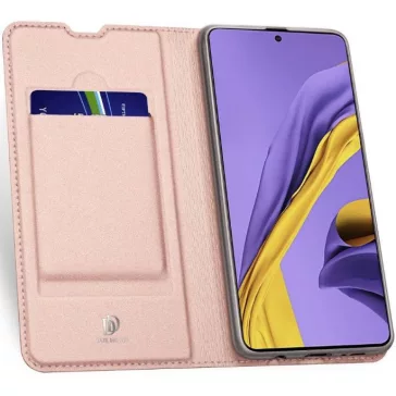   Samsung Galaxy A15 4G / A15 5G SM-A155F / A156B, Oldalra nyíló tok, stand, Dux Ducis, vörösarany