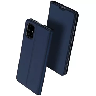   Samsung Galaxy A25 5G SM-A256B, Oldalra nyíló tok, stand, Dux Ducis, sötétkék