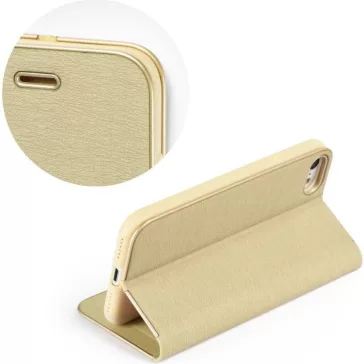   Samsung Galaxy A17 4G / A17 5G SM-A175F / A176B, Oldalra nyíló tok, stand, Luna Book, arany