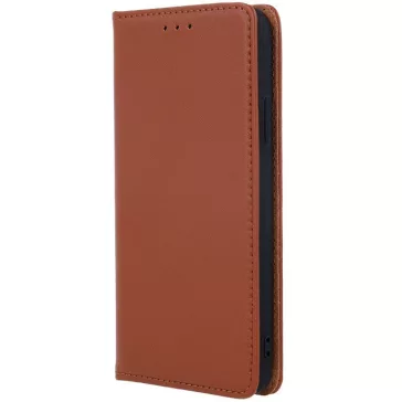   Samsung Galaxy A17 4G / A17 5G SM-A175F / A176B, Oldalra nyíló tok, valódi bőrtok, stand, Smart Pro, barna