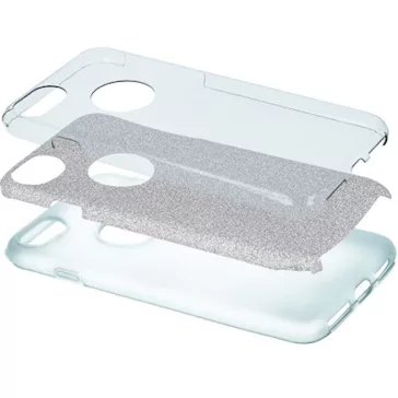   Samsung Galaxy A17 4G / A17 5G SM-A175F / A176B, Szilikon tok, csillogó, Forcell Shining, ezüst