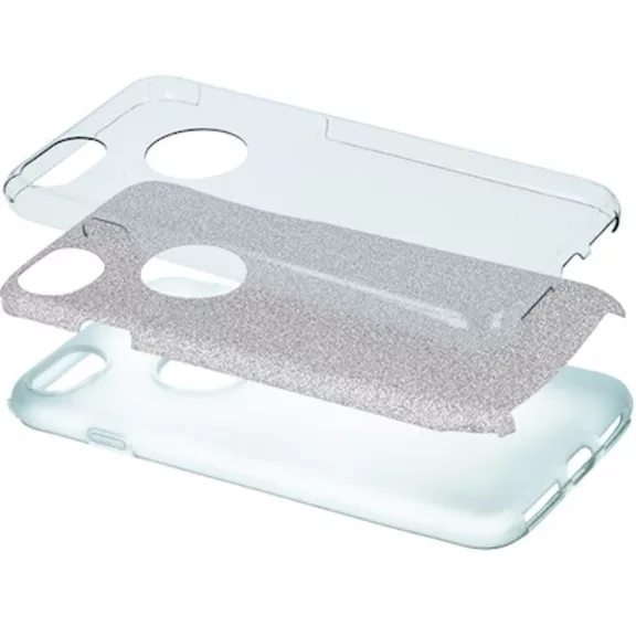 Samsung Galaxy A17 4G / A17 5G SM-A175F / A176B, Szilikon tok, csillogó, Forcell Shining, ezüst