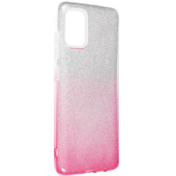 Samsung Galaxy A17 4G / A17 5G SM-A175F / A176B, Szilikon tok, csillogó, Forcell Shining, vörösarany/ezüst