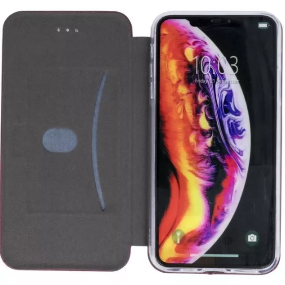 Samsung Galaxy A17 4G / A17 5G SM-A175F / A176B, Oldalra nyíló tok, stand, Forcell Elegance, bordó