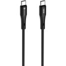 USB Type-C töltő- és adatkábel, USB Type-C, 100 cm, 5000 mA, 100W, törésgátlóval, gyorstöltés, PD, QC 4.0, Forcell F-Energy C347, fekete