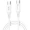 USB Type-C töltő- és adatkábel, USB Type-C, 100 cm, 5000 mA, 100W, törésgátlóval, gyorstöltés, PD, QC 4.0, Forcell F-Energy C347, fehér