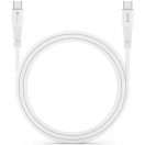 USB Type-C töltő- és adatkábel, USB Type-C, 100 cm, 5000 mA, 100W, törésgátlóval, gyorstöltés, PD, QC 4.0, Forcell F-Energy C347, fehér