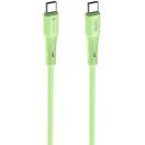 USB Type-C töltő- és adatkábel, USB Type-C, 100 cm, 5000 mA, 100W, törésgátlóval, gyorstöltés, PD, QC 4.0, Forcell F-Energy C347, zöld