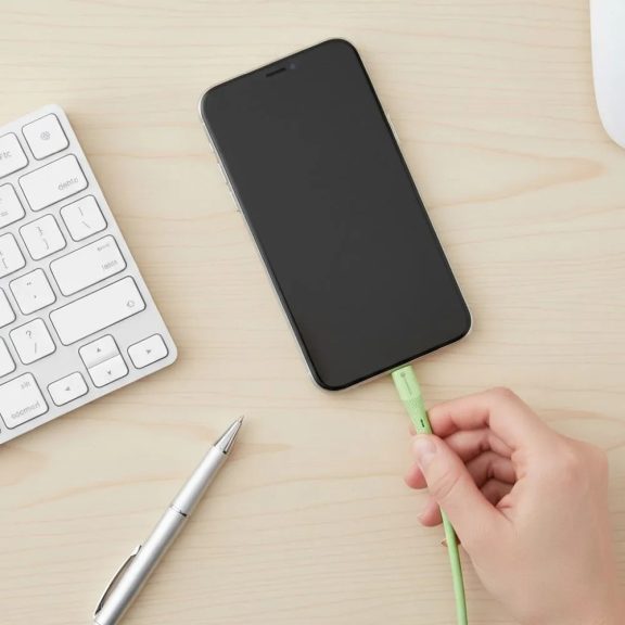 USB Type-C töltő- és adatkábel, USB Type-C, 100 cm, 5000 mA, 100W, törésgátlóval, gyorstöltés, PD, QC 4.0, Forcell F-Energy C347, zöld