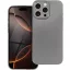 Apple iPhone 15 Plus, Szilikon tok, mikrofiber plüss belső, csillogó hátlap, Metallic Case, szürke