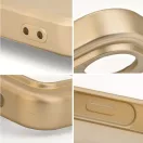 Samsung Galaxy A15 4G / A15 5G SM-A155F / A156B, Szilikon tok, mikrofiber plüss belső, csillogó hátlap, Metallic Case, arany