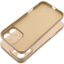 Samsung Galaxy A26 5G SM-A266B, Szilikon tok, mikrofiber plüss belső, csillogó hátlap, Metallic Case, arany