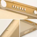 Samsung Galaxy A34 5G SM-A346B, Szilikon tok, mikrofiber plüss belső, csillogó hátlap, Metallic Case, arany