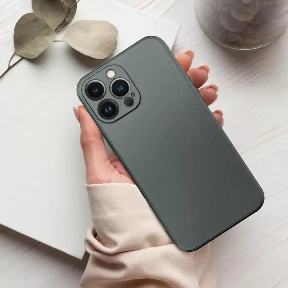 Samsung Galaxy A34 5G SM-A346B, Szilikon tok, mikrofiber plüss belső, csillogó hátlap, Metallic Case, szürke