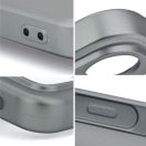 Xiaomi Redmi 13C 4G / Poco C65, Szilikon tok, mikrofiber plüss belső, csillogó hátlap, Metallic Case, szürke