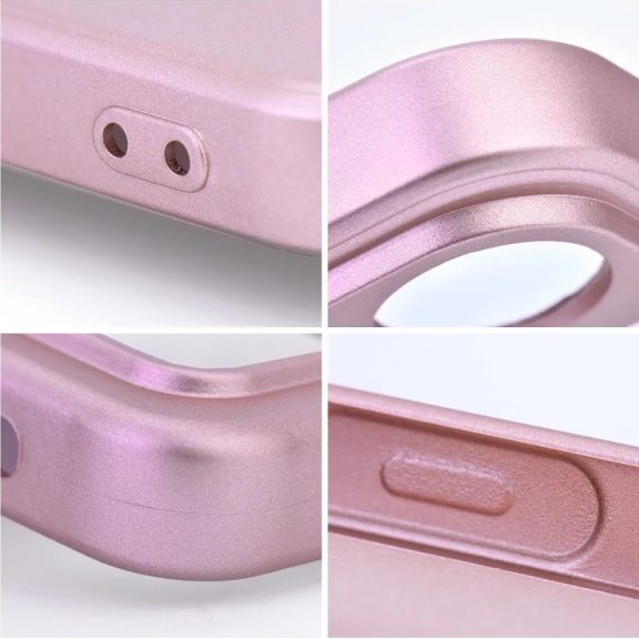 Xiaomi Redmi Note 14 Pro 4G (Global), Szilikon tok, mikrofiber plüss belső, csillogó hátlap, Metallic Case, rózsaszín