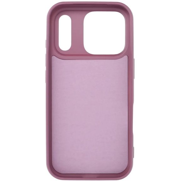 Apple iPhone 17, Szilikon tok, stand, telefontartó gyűrű, Roar Amber, lila