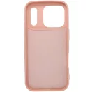 Apple iPhone 15 Pro, Szilikon tok, stand, telefontartó gyűrű, Roar Amber, rózsaszín