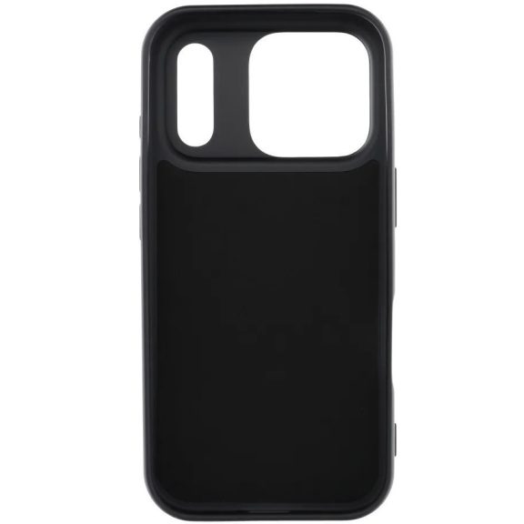 Apple iPhone Air (2025), Szilikon tok, stand, telefontartó gyűrű, Roar Amber, fekete