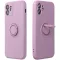 Samsung Galaxy A15 4G / A15 5G SM-A155F / A156B, Szilikon tok, stand, telefontartó gyűrű, Roar Amber, lila