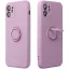 Samsung Galaxy A15 4G / A15 5G SM-A155F / A156B, Szilikon tok, stand, telefontartó gyűrű, Roar Amber, lila