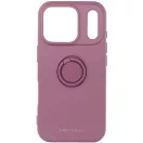 Samsung Galaxy A15 4G / A15 5G SM-A155F / A156B, Szilikon tok, stand, telefontartó gyűrű, Roar Amber, lila