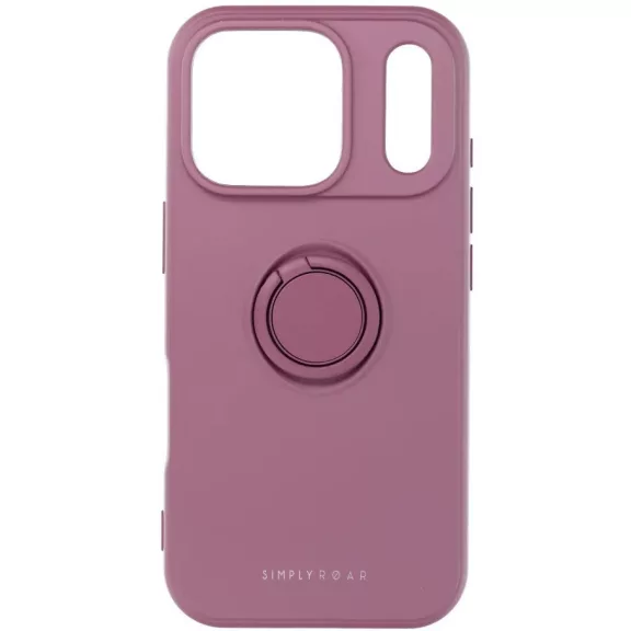 Samsung Galaxy A15 4G / A15 5G SM-A155F / A156B, Szilikon tok, stand, telefontartó gyűrű, Roar Amber, lila