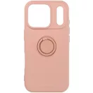 Samsung Galaxy A15 4G / A15 5G SM-A155F / A156B, Szilikon tok, stand, telefontartó gyűrű, Roar Amber, rózsaszín