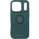 Samsung Galaxy A35 5G SM-A356B, Szilikon tok, stand, telefontartó gyűrű, Roar Amber, zöld
